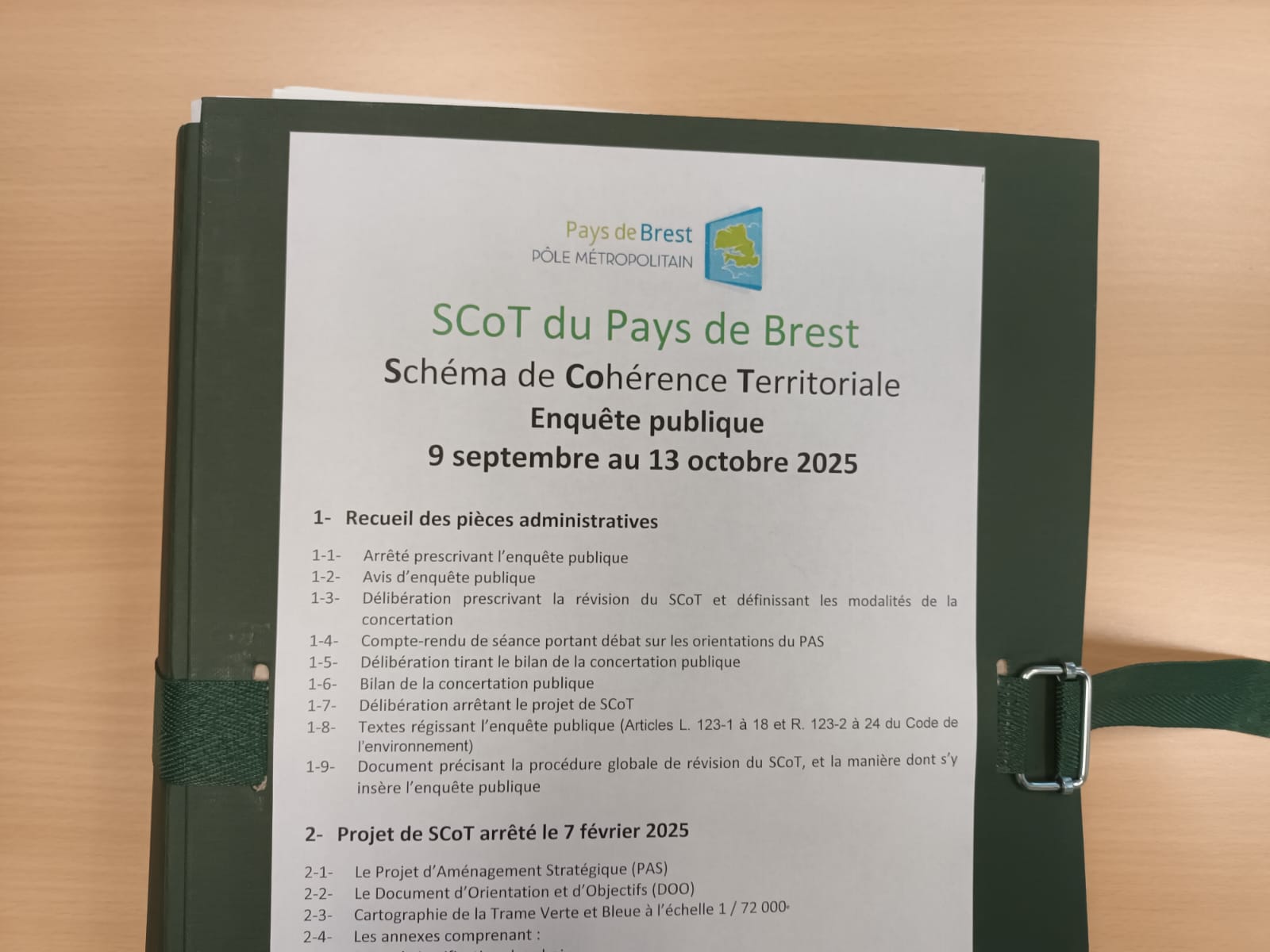 Révision du SCoT du Pays de Brest : consultez le rapport de la Commission d'enquête publique